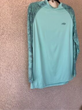 Aftco Men’s Long Sleeve Rash Guard - Seafoam